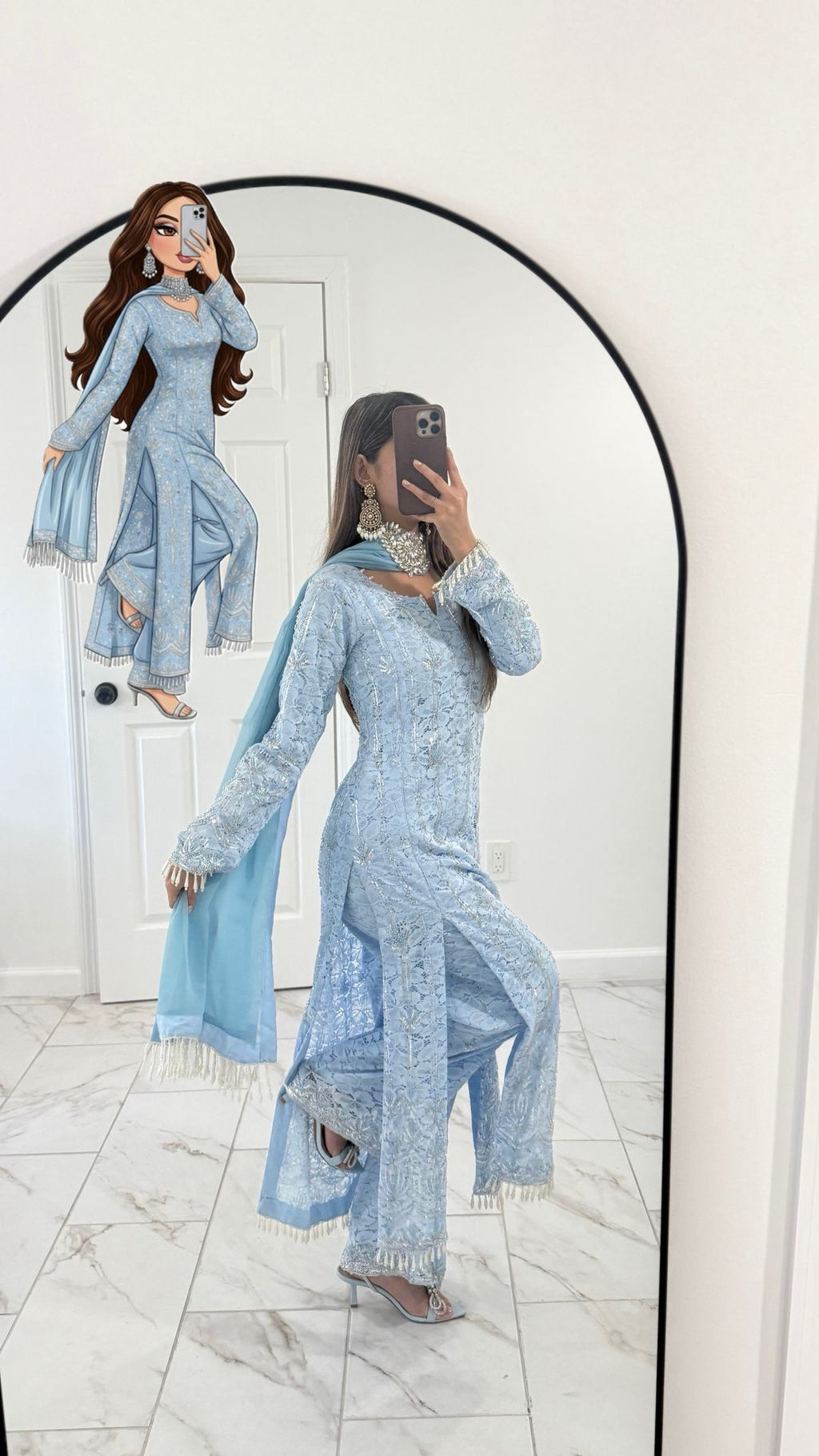 SKY BLUE - Chentilly Net Suit