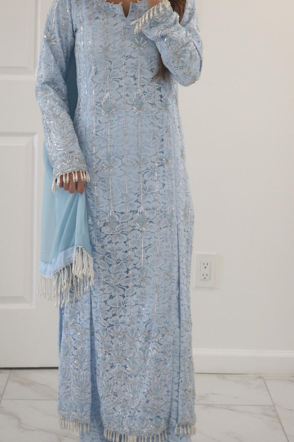 SKY BLUE - Chentilly Net Suit