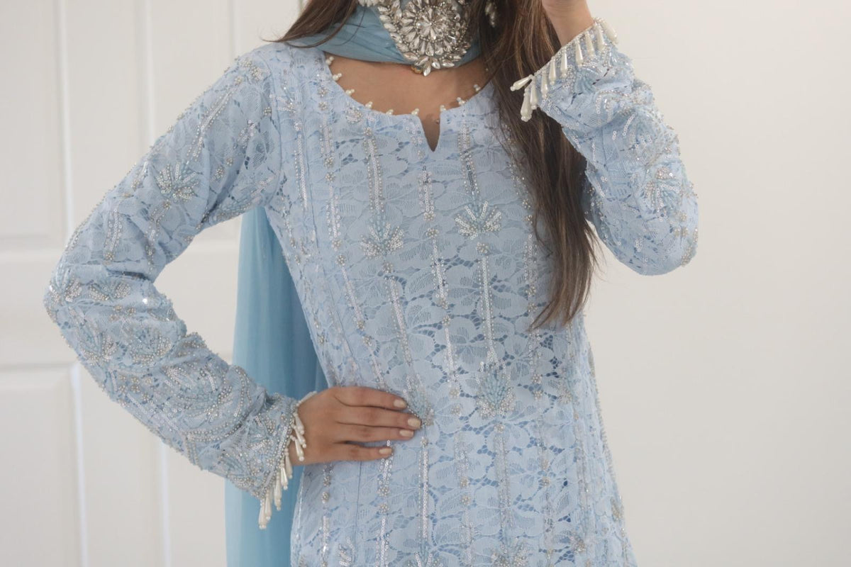 SKY BLUE - Chentilly Net Suit