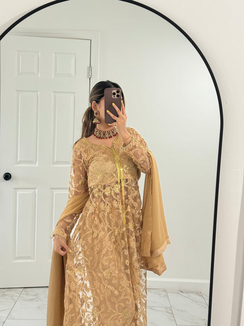 BEIGE - Jacket Style Pant Suit