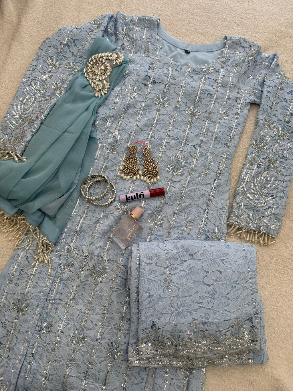 SKY BLUE - Chentilly Net Suit