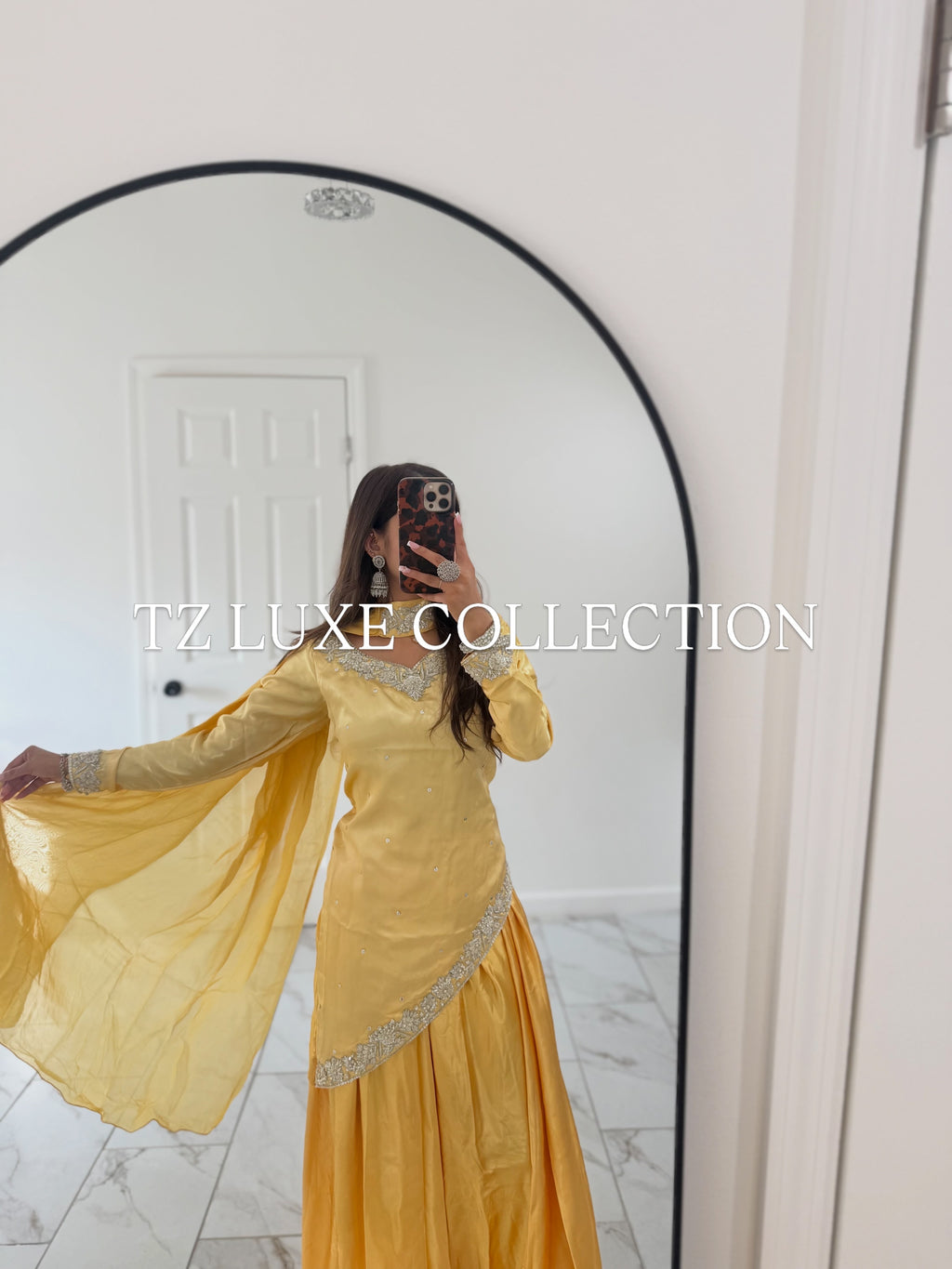 SUNEHRI - Luxury Silk Suit with Handwork