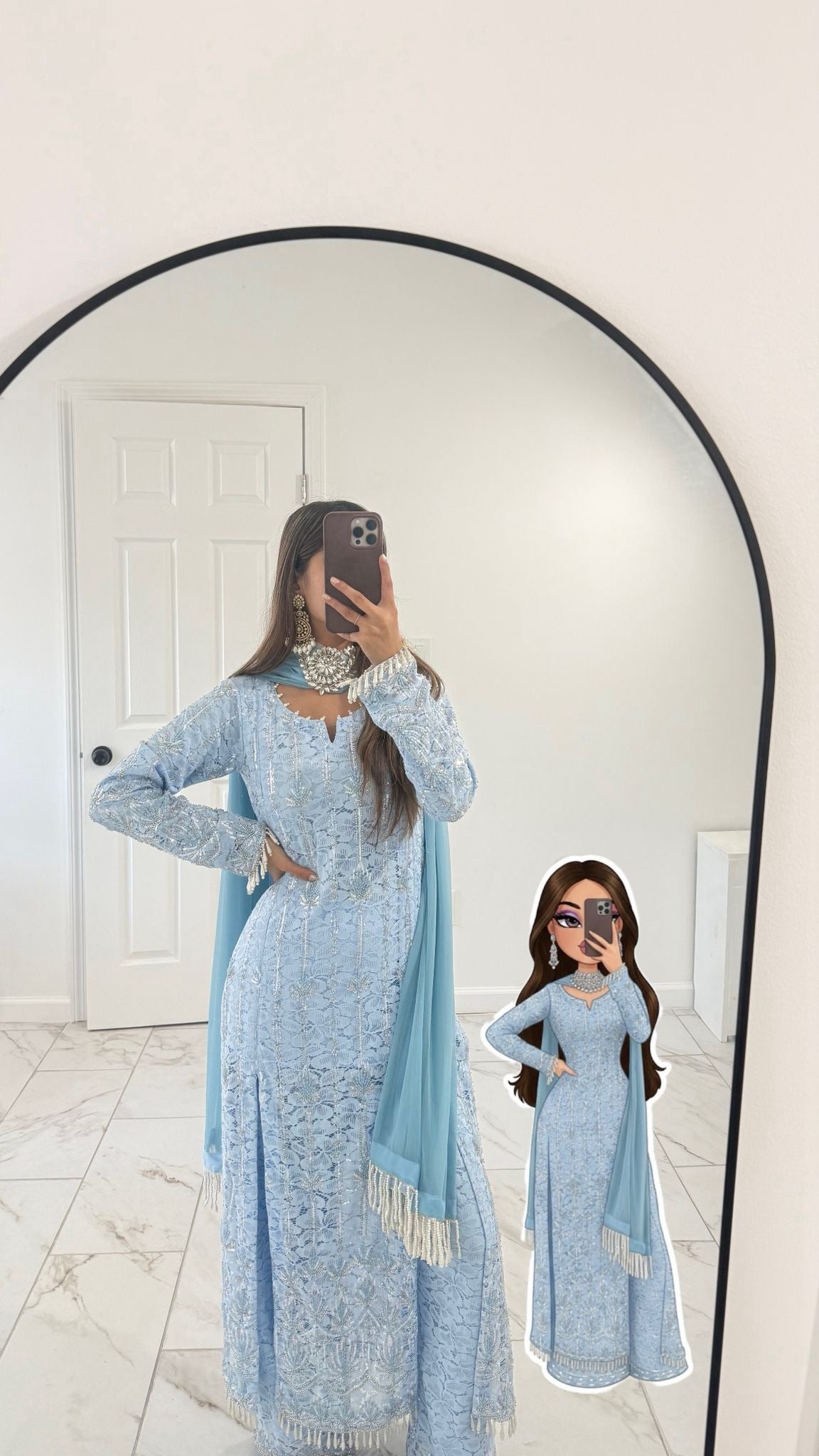 SKY BLUE - Chentilly Net Suit