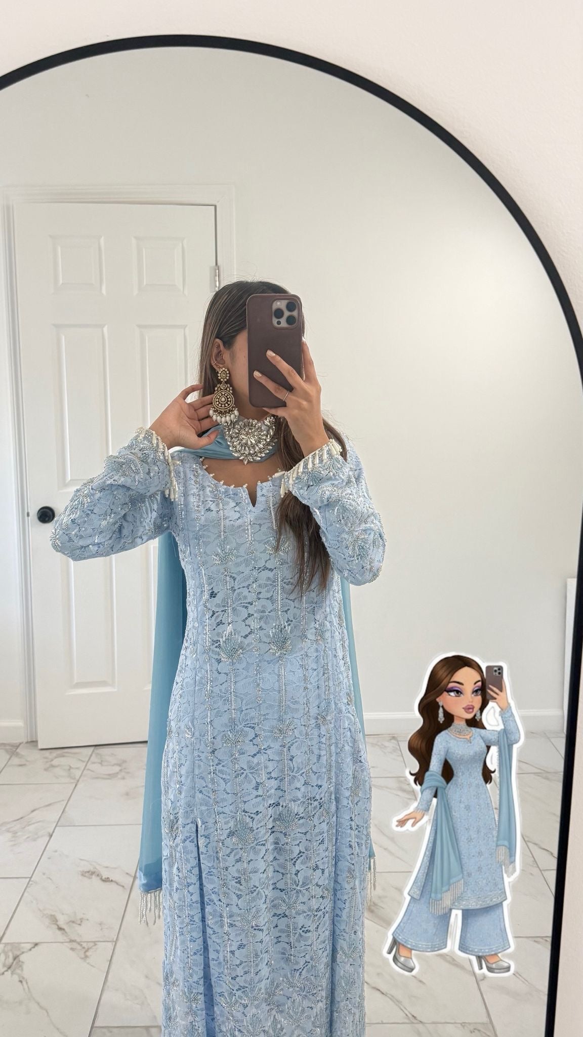 SKY BLUE - Chentilly Net Suit