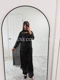 ECLIPSE - Black Net Suit with Cutdana Work