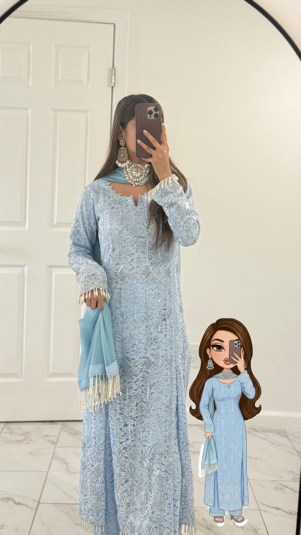 SKY BLUE - Chentilly Net Suit