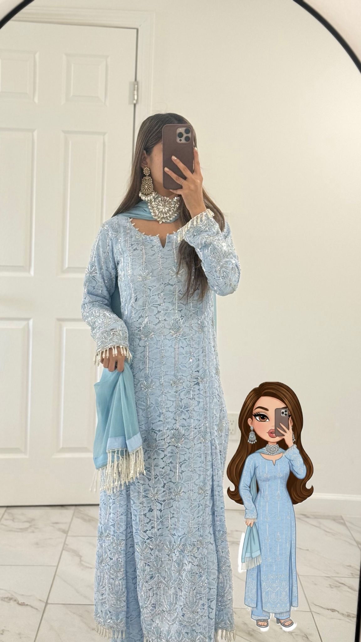 SKY BLUE - Chentilly Net Suit