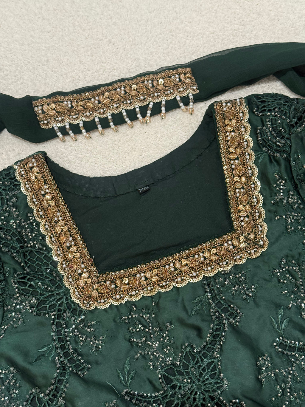 FAIZA - Emerald Green Farshi Suit