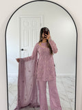 ZAINAB - Lavendar Bloom Palazzo Suit