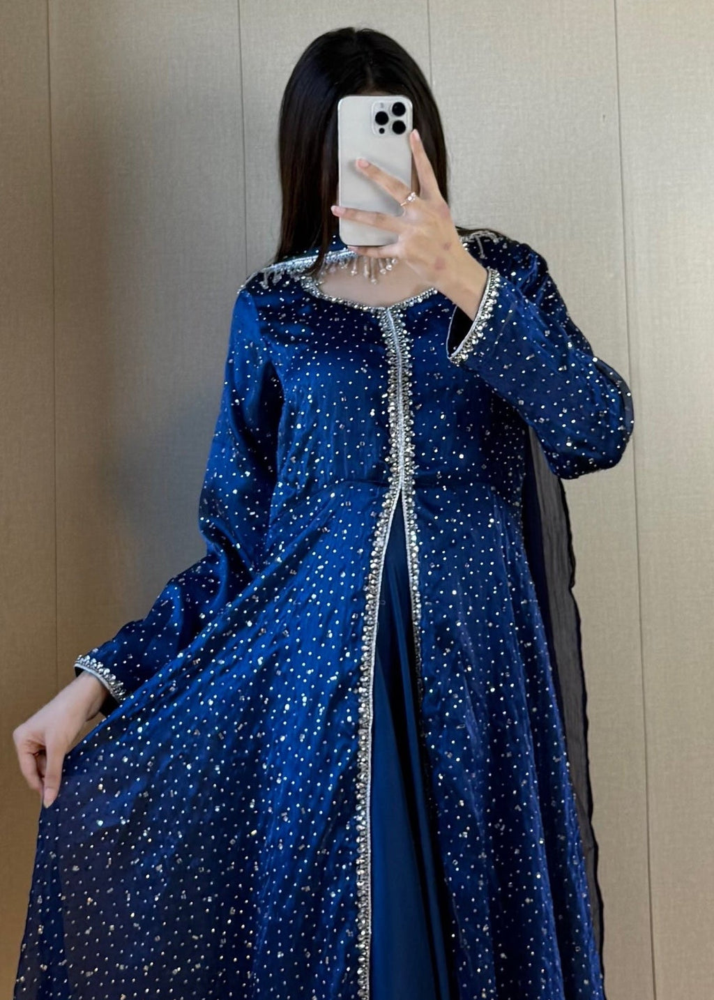 AZURE - Royal Blue Gown with Stones