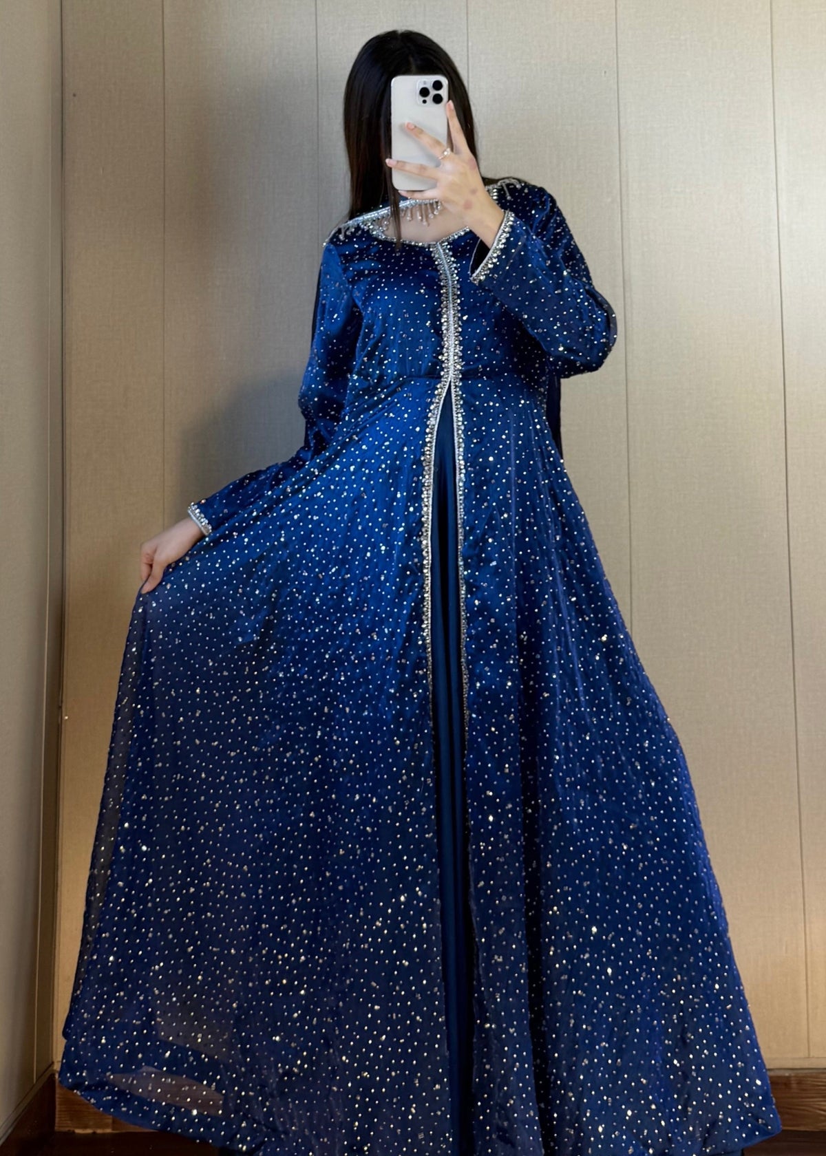 AZURE - Royal Blue Gown with Stones