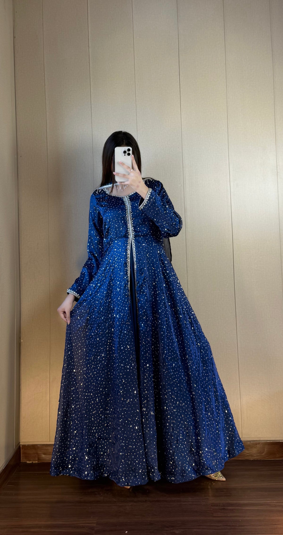 AZURE - Royal Blue Gown with Stones