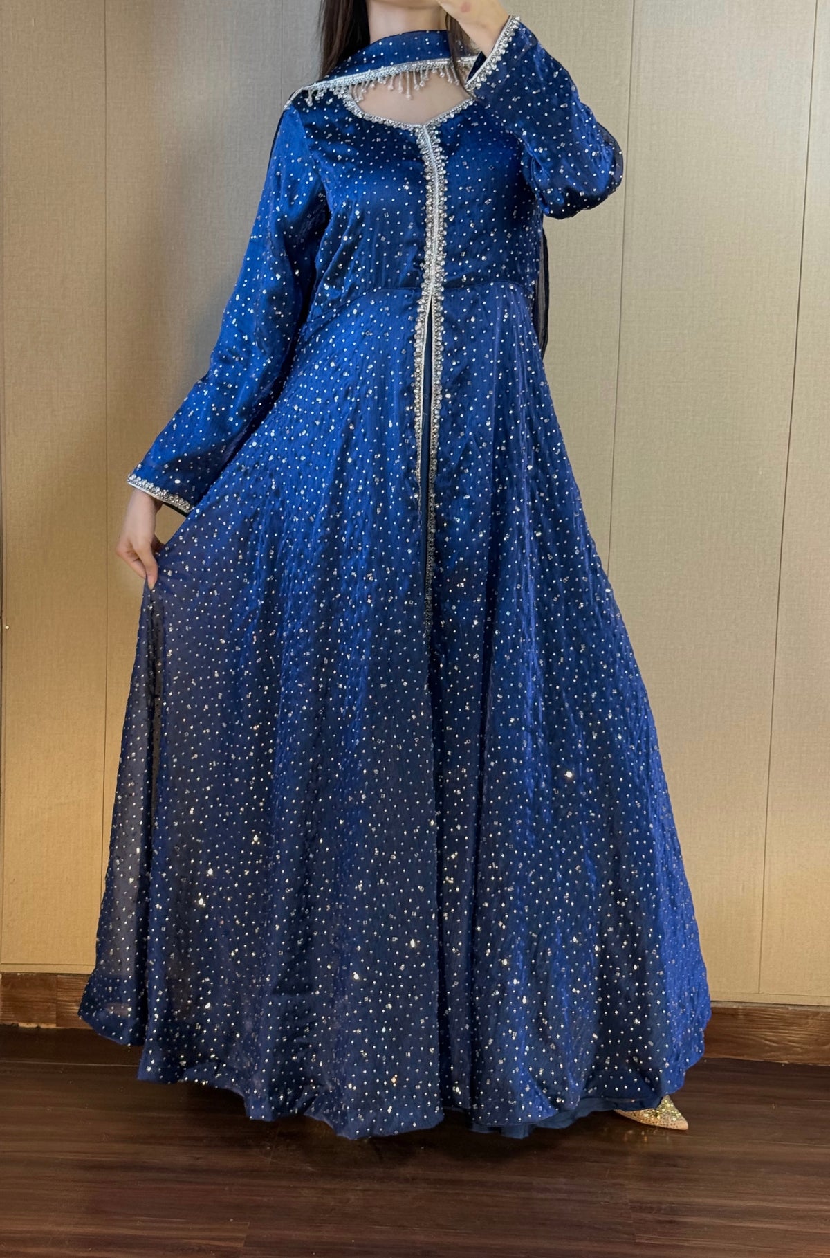 AZURE - Royal Blue Gown with Stones