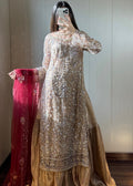 ROSHNI - Gold Cutdana Lehenga with Red Dupatta