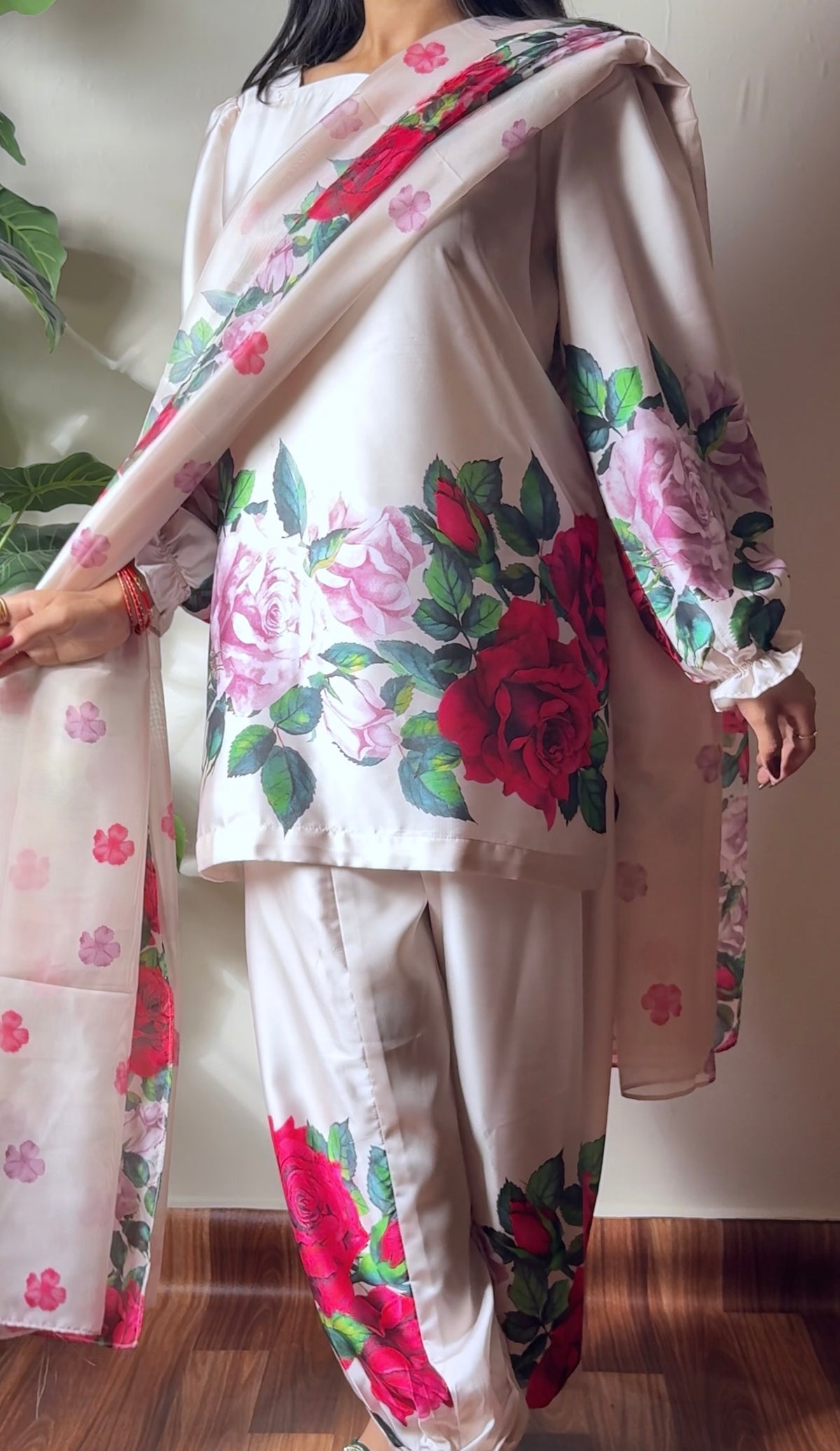 AYLA - Soft Silk Floral Suits