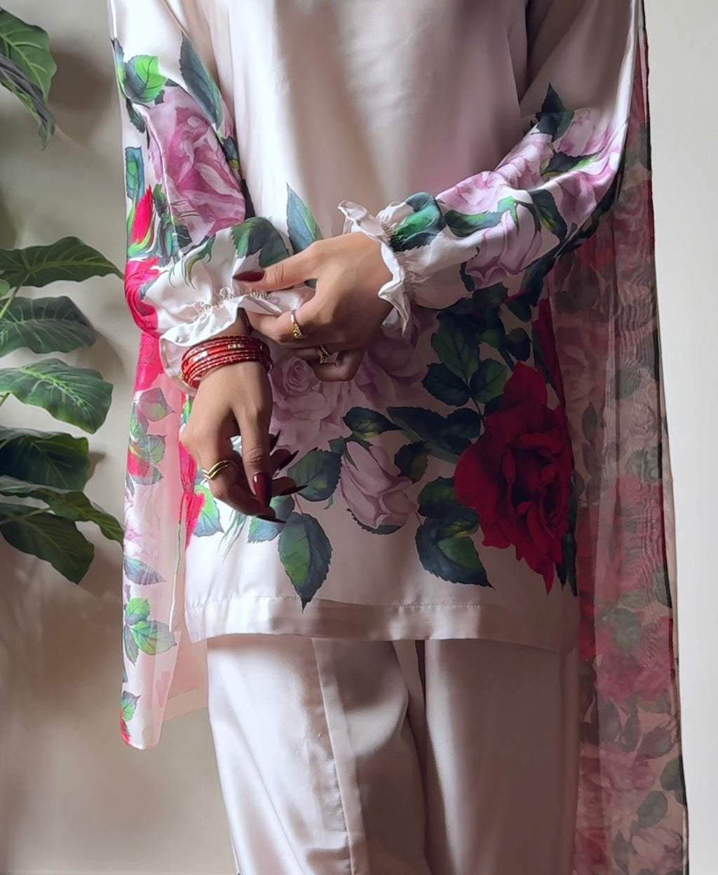 AYLA - Soft Silk Floral Suits