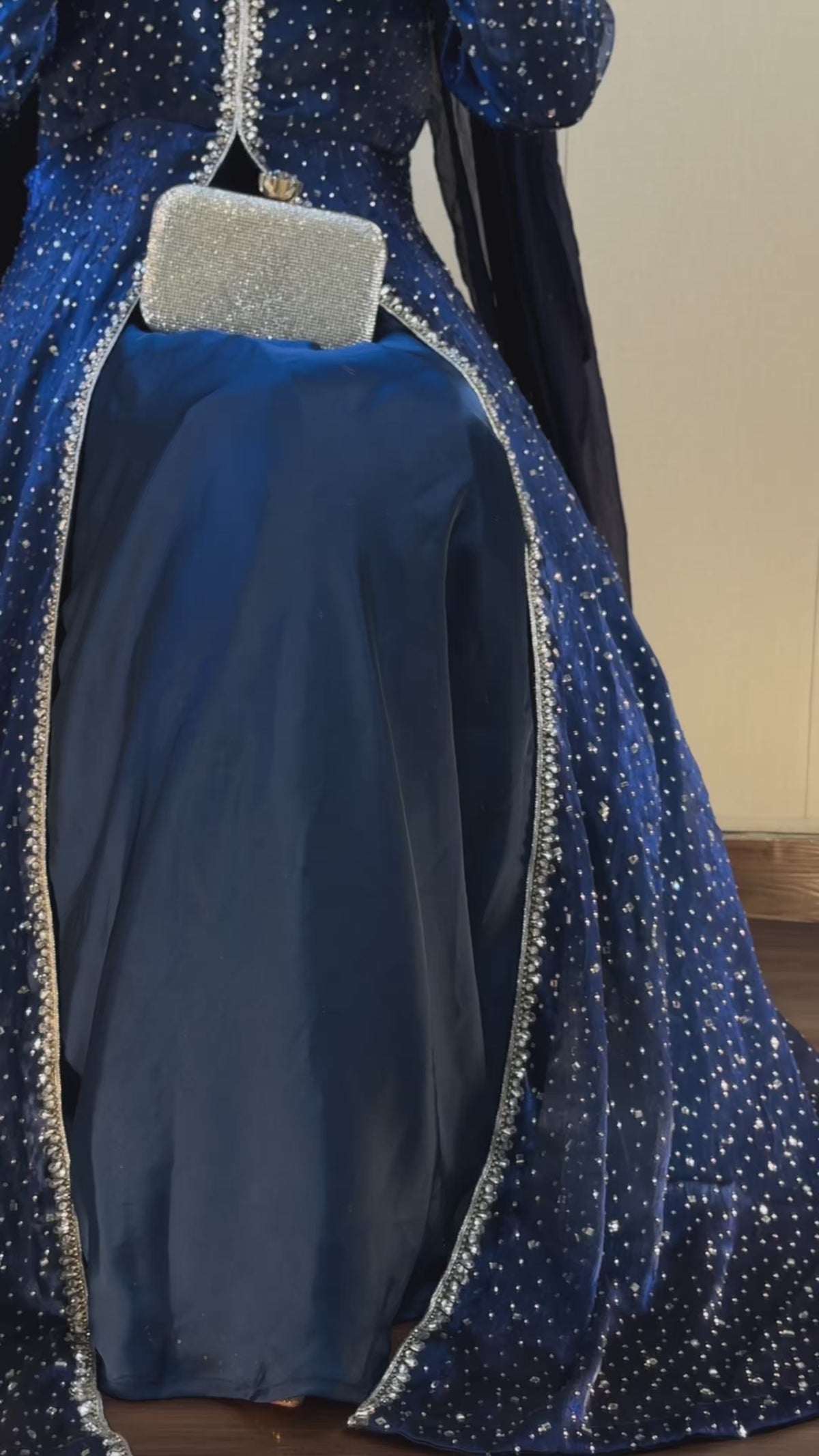 AZURE - Royal Blue Gown with Stones