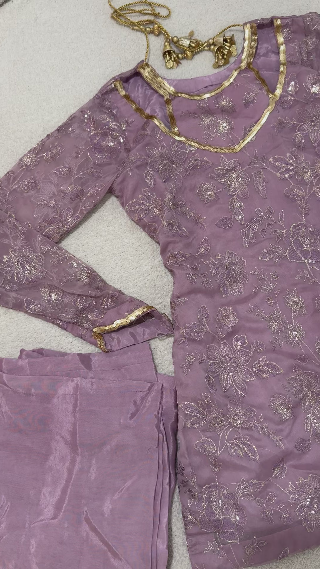 ZAINAB - Lavendar Bloom Palazzo Suit