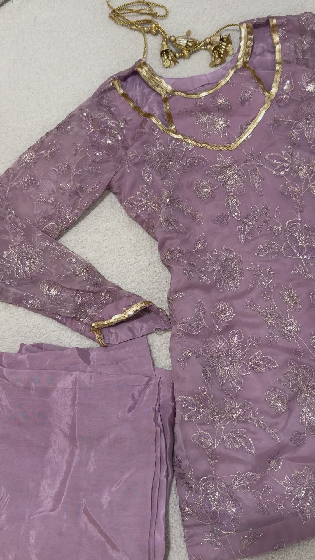 ZAINAB - Lavendar Bloom Palazzo Suit