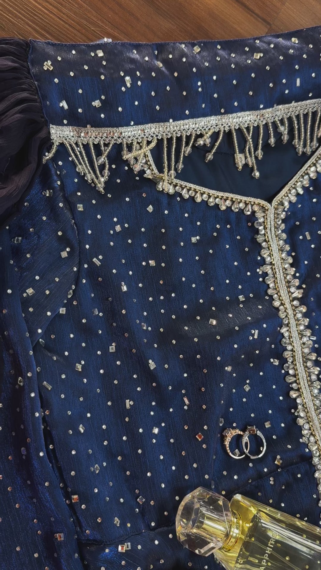AZURE - Royal Blue Gown with Stones