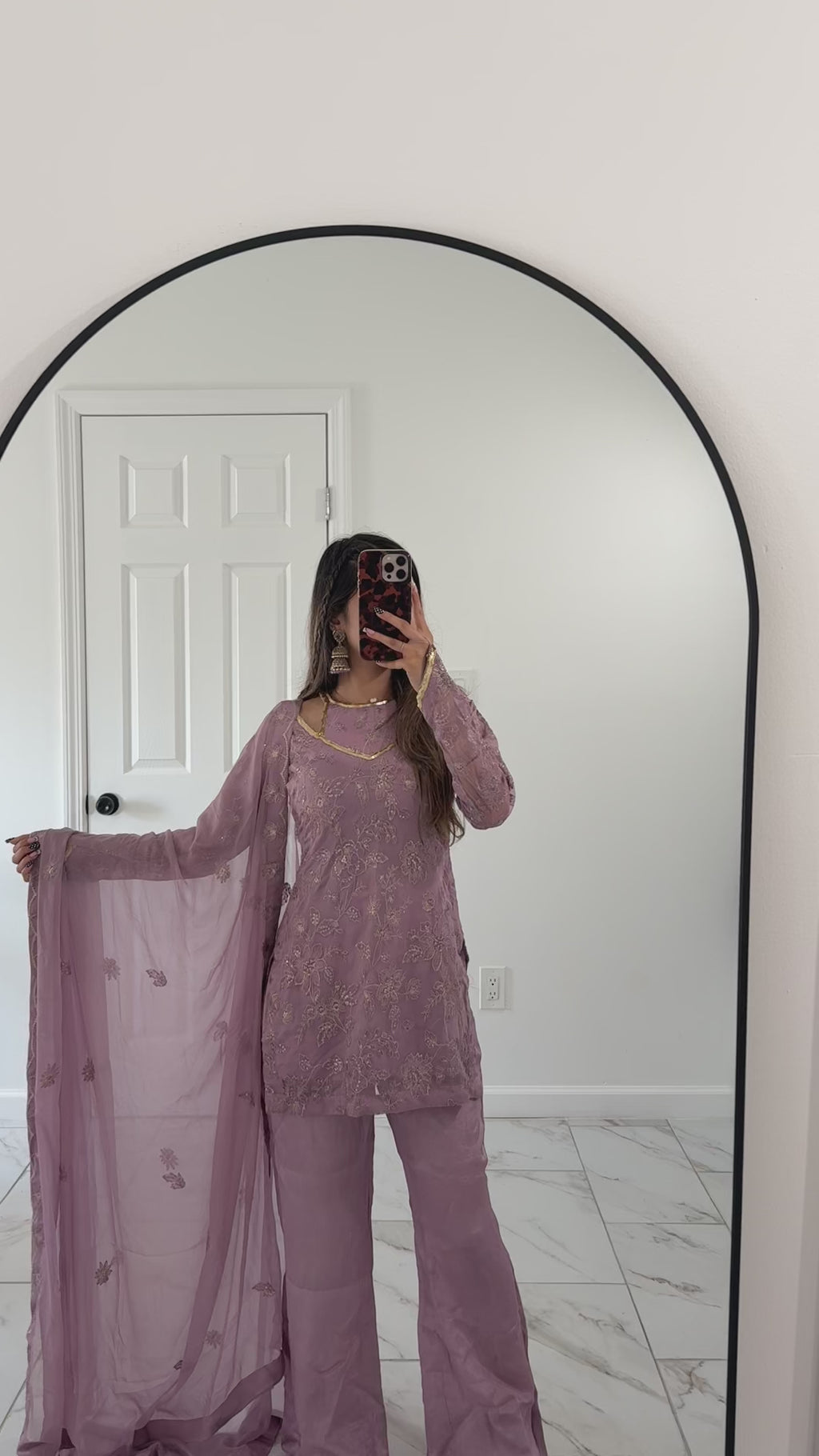 ZAINAB - Lavendar Bloom Palazzo Suit