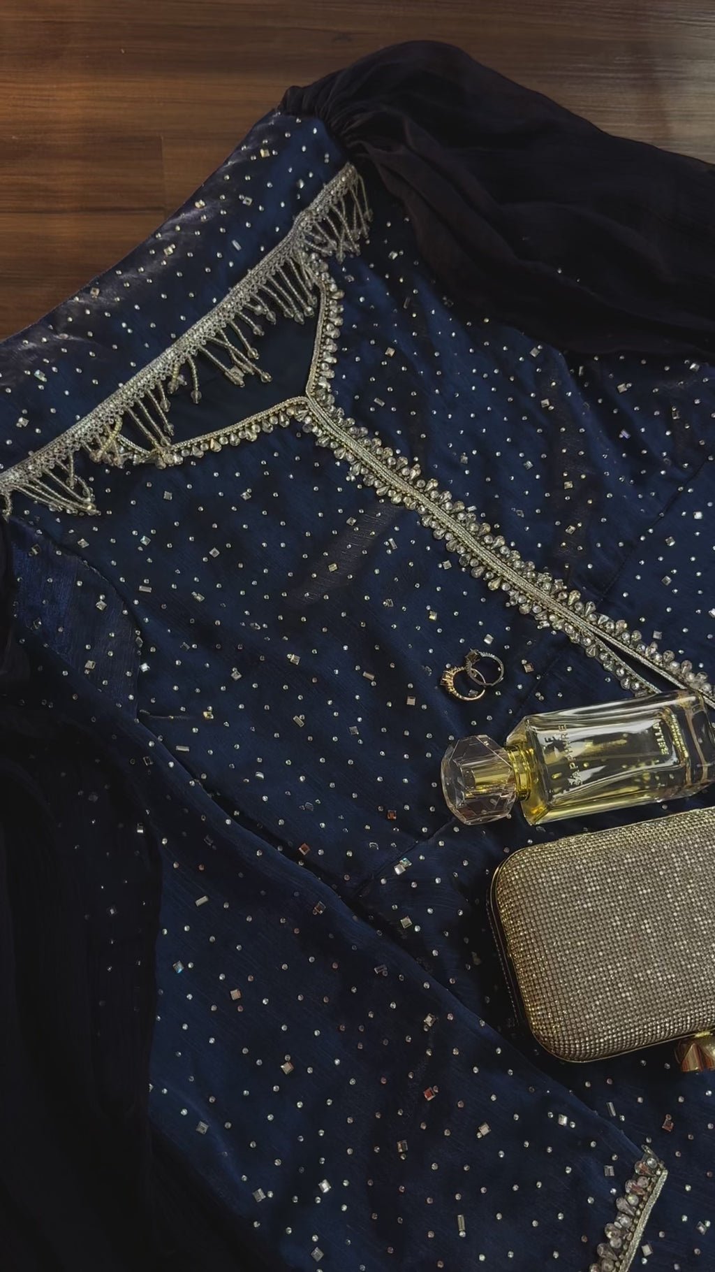 AZURE - Royal Blue Gown with Stones