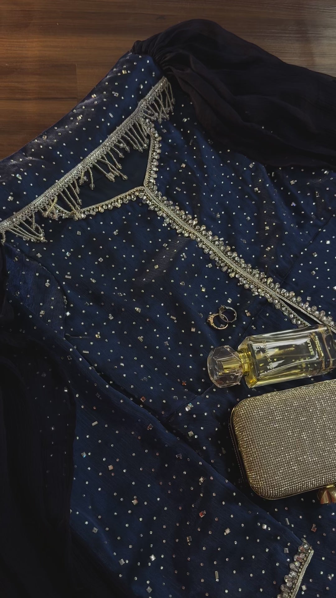 AZURE - Royal Blue Gown with Stones