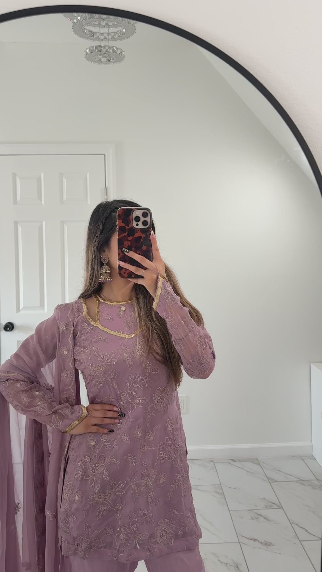ZAINAB - Lavendar Bloom Palazzo Suit
