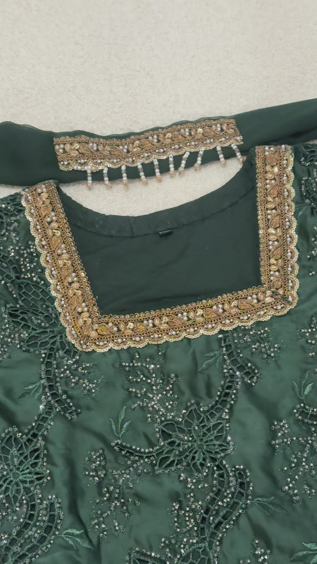 FAIZA - Emerald Green Farshi Suit