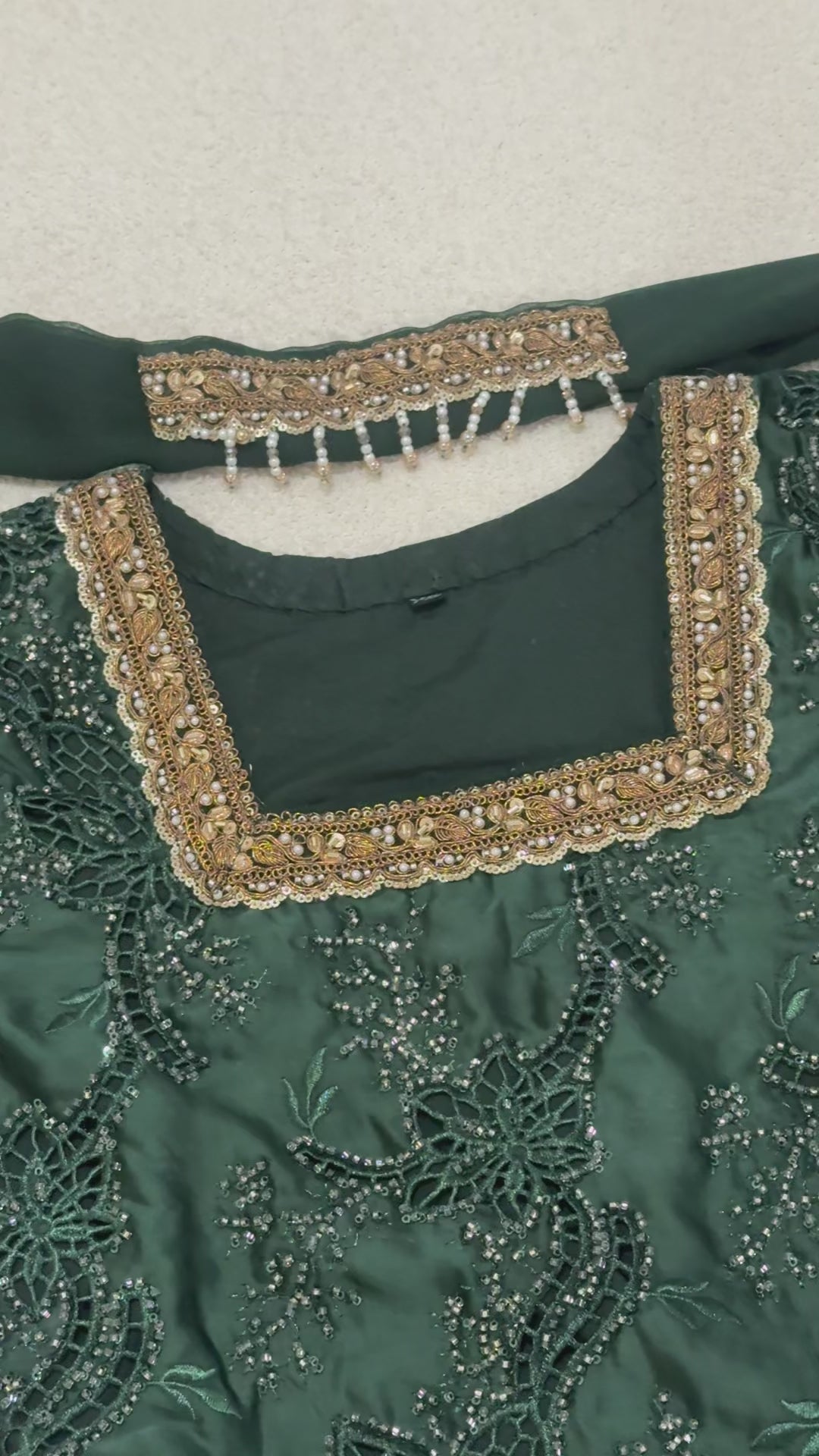 FAIZA - Emerald Green Farshi Suit