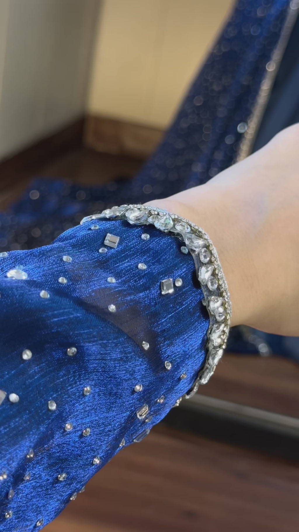 AZURE - Royal Blue Gown with Stones
