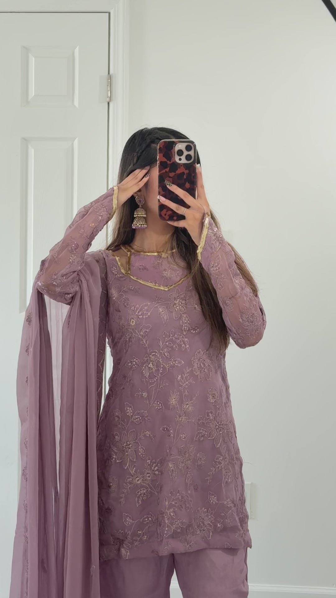 ZAINAB - Lavendar Bloom Palazzo Suit