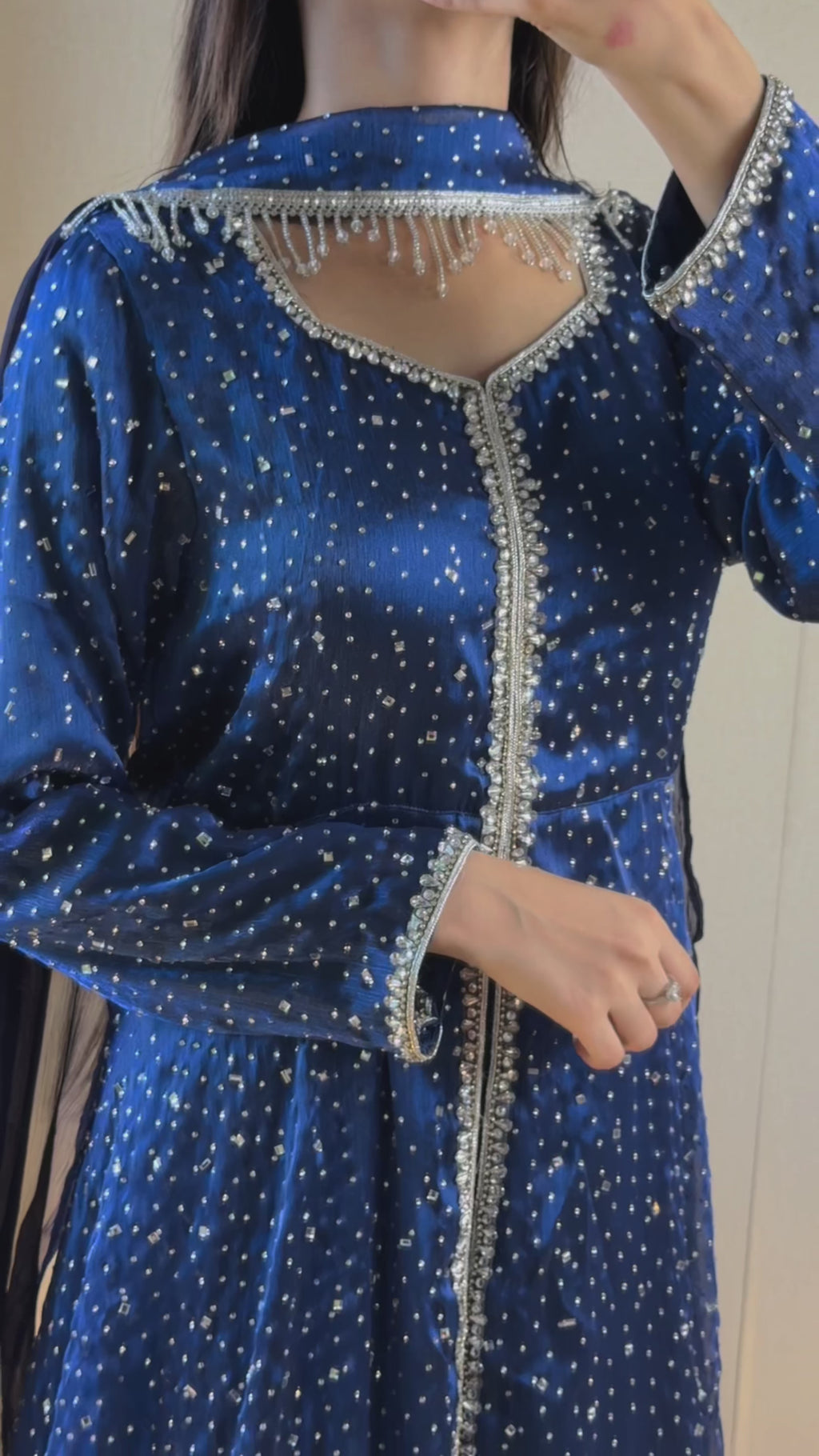 AZURE - Royal Blue Gown with Stones