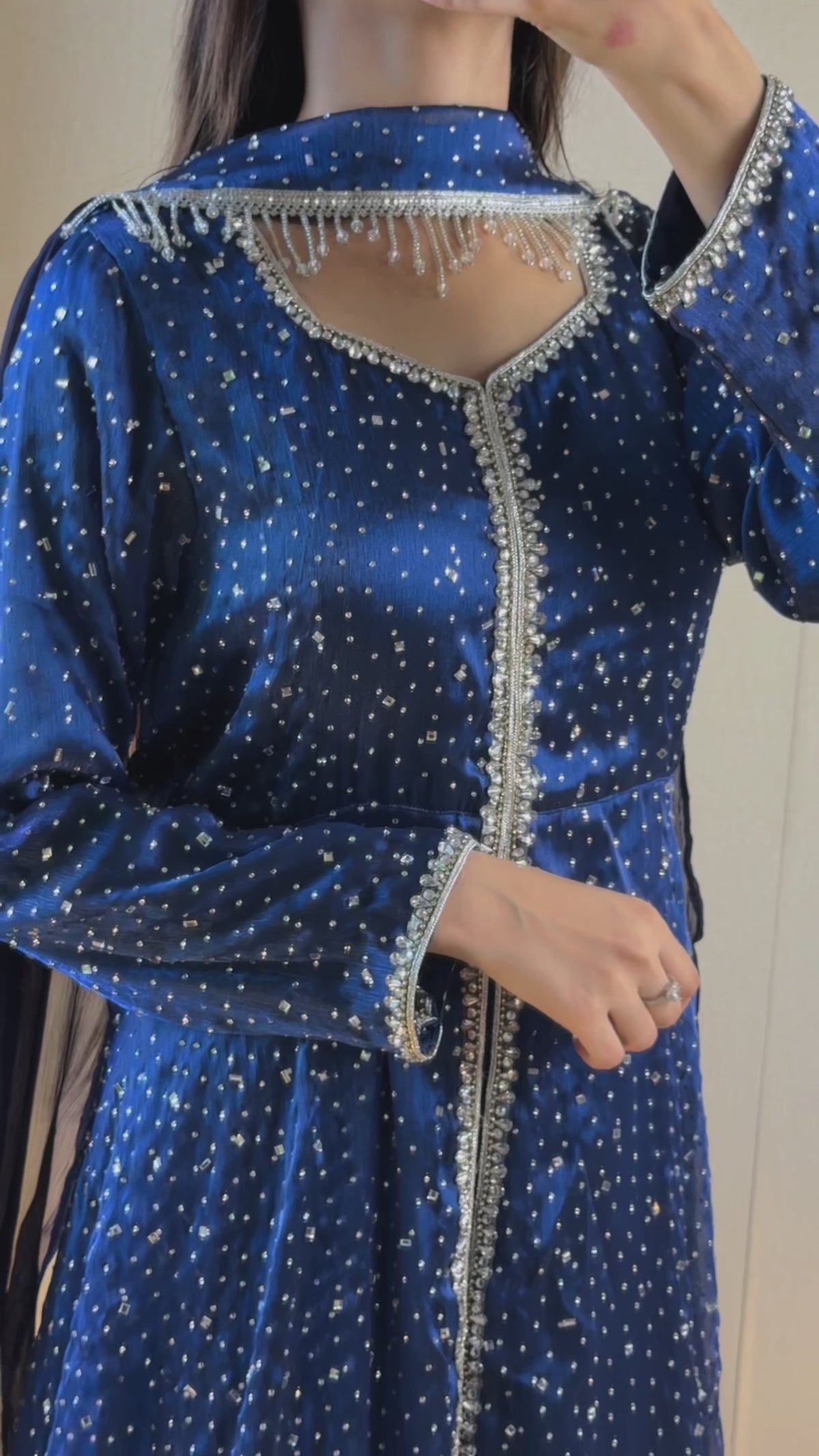 AZURE - Royal Blue Gown with Stones